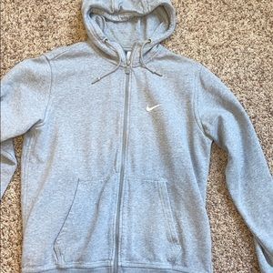 Men’s grey Nike zip up sweatshirt